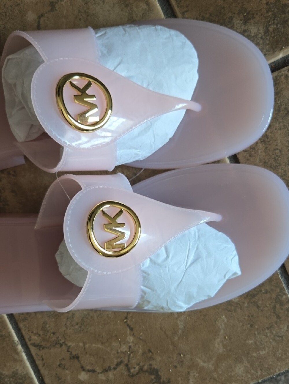 Michael Kors Hannah Jelly Thong Sandals in Light Pink💞⭐️ Size 11 - Picture 4 of 9